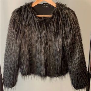 Grey Faux Fur Jacket